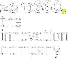 Logo of zero360. the innovation company.